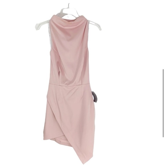 Elliatt Cocktail Asymmetric Satin Dress Light Pink Size XS NWT - Picture 4 of 5